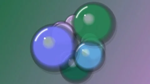 Overlapping Translucent Spheres Gradient Bubble Background Stock Footage 331549163