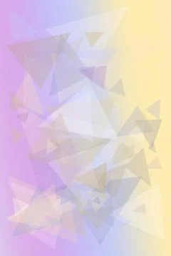 Overlapping translucent triangles create a soft, uplifting collage in paste.. Stock Illustration