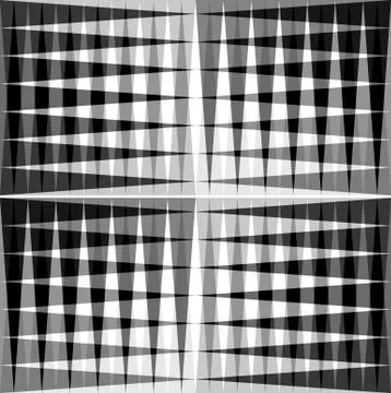 Overlapping triangles seamless patterns. Editable vector background. Black an Illustrazione stock