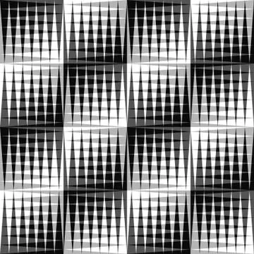 Overlapping triangles seamless patterns. Editable vector background. Black an Stock Illustration