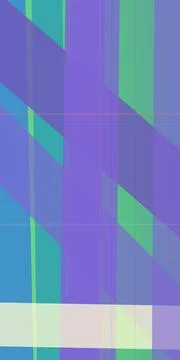 Overlapping vertical and diagonal forms in cool blue, green and violet tone.. Stock Illustration