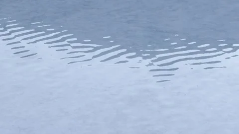 Overlapping Wave Patterns Shift on a Sunlit Salt Flat Lake Stock Footage 331275433
