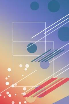 Overlapping white rectangular frames float on an ocean blue gradient with t.. Illustrazione stock