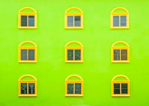 Overlapping windows Stock Photos