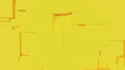 Overlapping yellow square shapes on blue background then gradually disappeared.  動画素材 196078861