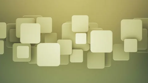 Overlapping yellow squares 3D render loopable background 4k UHD 3840x2160 Stockbeeldmateriaal 110724836