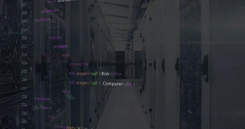Overlay appearing over aisle, scrolling table inserting headings and updating Stock Footage 317119209