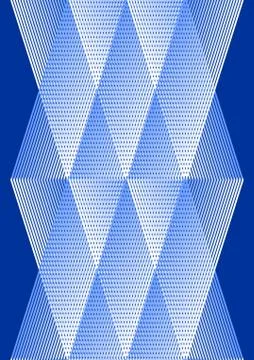 Overlay background in cubist style, white and blue design with grid structure Stock Illustration