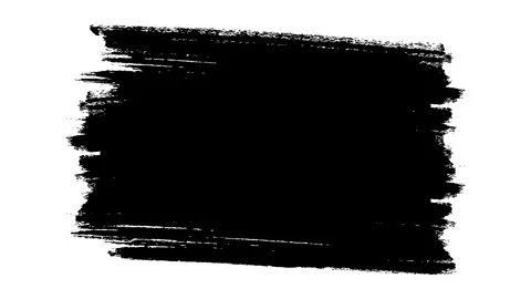 Overlay of black paint brush animation Stock Footage 288718632