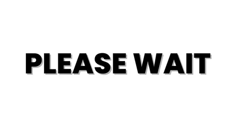 Overlay of black 'please wait' animated 스톡 동영상 288061149