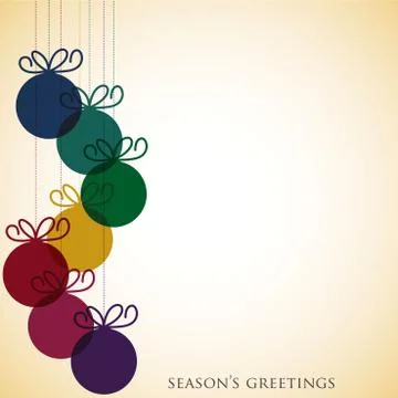 Overlay Christmas baubles in vector format. Stock Illustration