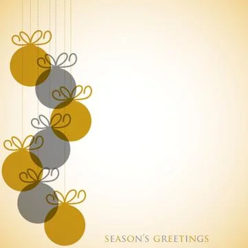 Overlay Christmas baubles in vector format. Stock Illustration