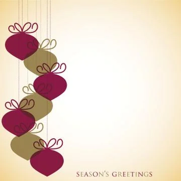 Overlay Christmas baubles in vector format. 스톡 일러스트