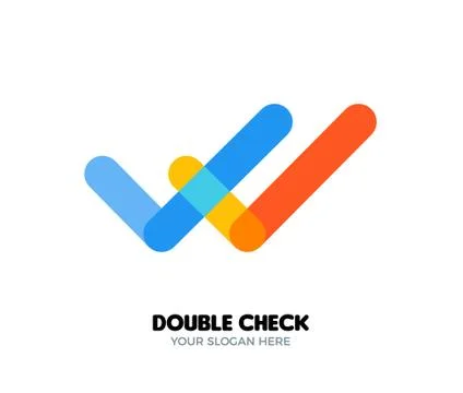 Overlay - Double Check. Isolated Vector Illustration Stock Illustration
