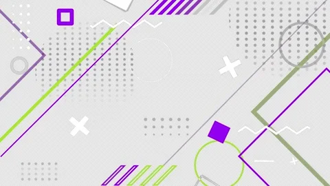 Overlay of dynamic graphics with multi-colored figures. Stock Footage 306744980