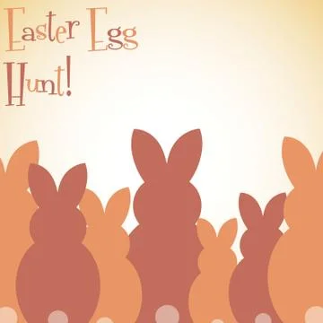 Overlay Easter bunny card in vector format. Illustrazione stock