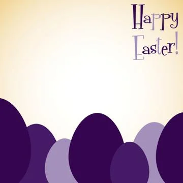 Overlay Easter egg card in vector format. Stock Illustration