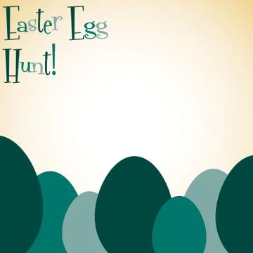 Overlay Easter egg card in vector format. Stock Illustration