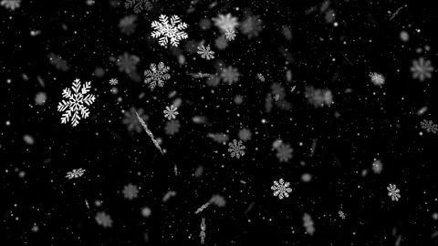 Overlay effect for new year celebration card. Snowflakes falling background Stock-Footage 256174318