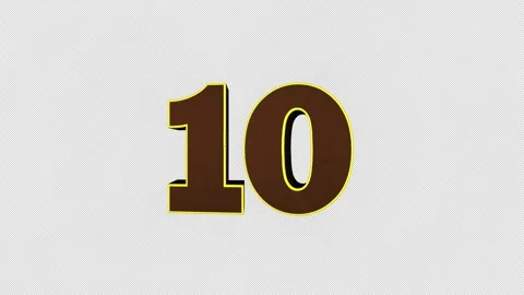 Overlay Explosive Number 10 Animation Stock-Footage 333569618