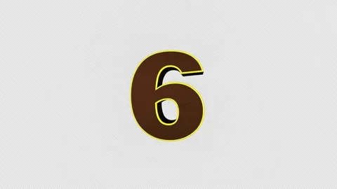 Overlay Explosive Number 6 Animation Video stock 333569272