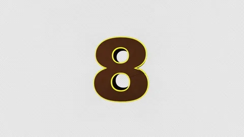 Overlay Explosive Number 8 Animation Vídeo Stock 333569286