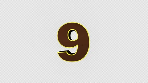 Overlay Explosive Number 9 Animation Vídeos de archivo 333569016