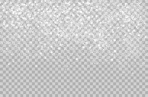 Overlay Falling shining snow isolated on the transperant alpha background Stock Illustration
