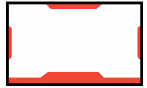 The overlay frame set design template for games streaming. Stock Illustration