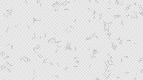 Overlay Musical Notes Animation on Alpha Channel, Loop 스톡 동영상 300376967