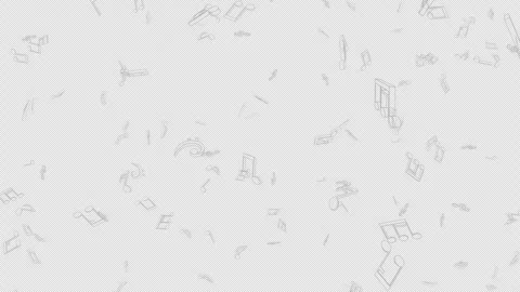 Overlay Musical Notes Animation on Alpha Channel, Loop 库存影片 300377387