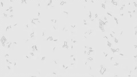 Overlay Musical Notes Animation on Alpha Channel, Loop 库存影片 300377874
