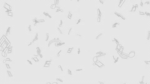 Overlay Musical Notes Animation on Alpha Channel, Loop 库存影片 300452019