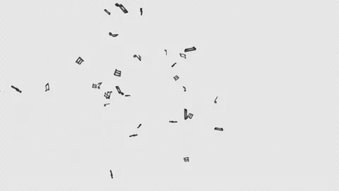 Overlay Musical Notes Animation on Alpha Channel, Loop 库存影片 304912635