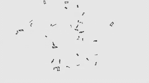 Overlay Musical Notes Animation on Alpha Channel, Loop 库存影片 304912682