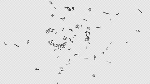 Overlay Musical Notes Animation on Alpha Channel, Loop 库存影片 304912835
