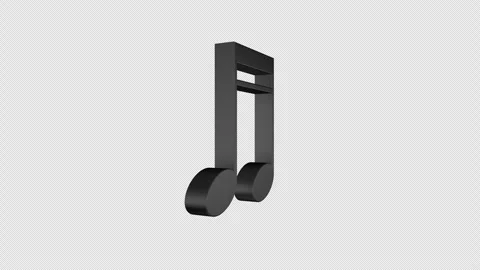Overlay Musical Notes Animation on Alpha Channel, Loop Stockbeeldmateriaal 305065831