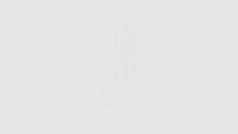 Overlay Musical Notes Animation on Alpha Channel, Loop Stock Footage 306438722