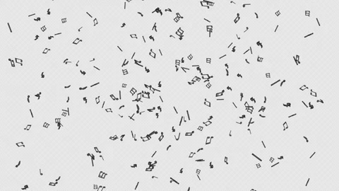 Overlay Musical Notes Animation on Alpha Channel, Loop 库存影片 306439034