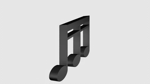Overlay Musical Notes Animation on Alpha Channel, Loop 库存影片 308963662