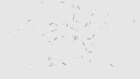 Overlay Musical Notes Animation on Alpha Channel, Loop 库存影片 311027942