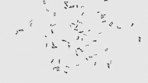 Overlay Musical Notes Animation on Alpha Channel, Loop 库存影片 312358216