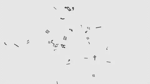 Overlay Musical Notes Animation on Alpha Channel, Loop 库存影片 314752185