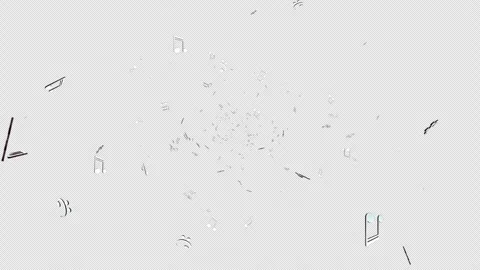 Overlay Musical Notes Animation Background, on Alpha Channel, Loop 库存影片 319611837