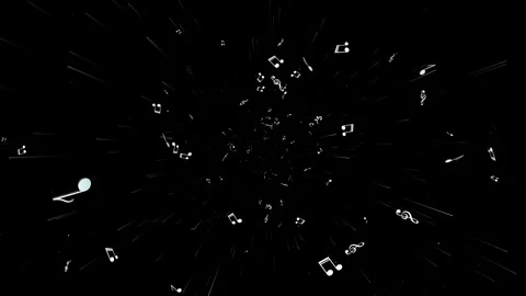 Overlay Musical Notes Animation, Loop Stock Footage 295909124
