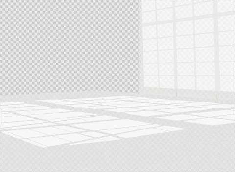 Overlay shadow effect. Transparent overlay window and blinds shadow. Stock Illustration