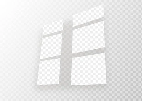 Overlay shadow effect. Transparent overlay window and blinds shadow. Stock Illustration