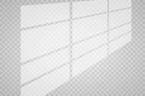 Overlay shadow effect. Transparent overlay window and blinds shadow. Realistic Stock-Illustration