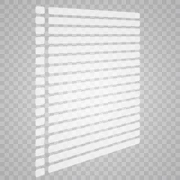 Overlay shadow effect. Transparent overlay window and blinds shadow. Realistic Stock Illustration