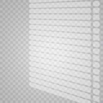 Overlay shadow effect. Transparent overlay window and blinds shadow. Realistic Stock-Illustration